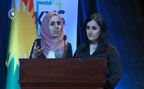 At the first Kurdistan Youth Summit, participants speak at Saad Abdullah Palace Conference Centre in Erbil on September 1, 2018. Photo: Rudaw TV