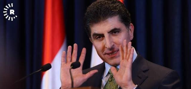 KRG Prime Minister Nechirvan Barzani speaking to reporters at a press conference in Erbil on Thursday, October 4, 2018. Photo: Rudaw video