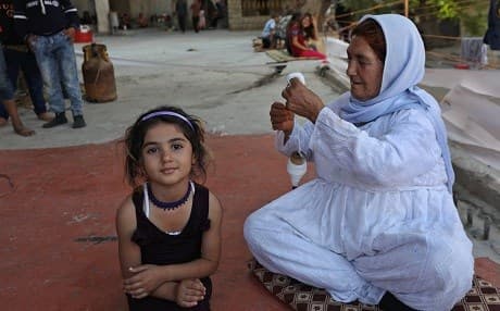 Yezidis gather at Lalish temple in a valley near Dohuk on October 5, 2018. Photo: Safin Hamed/AFP