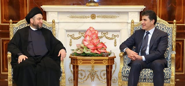 نێچیرڤان بارزانی و عەممار حەکیم، هەولێر 14-10-2018