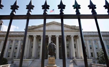 The US Treasury in Washington DC. File photo: AP