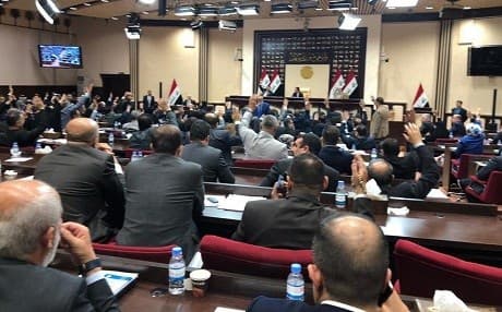 Iraq's parliament takes a vote during a session on Tuesday. Photo: Mohammed al-Halbousi
