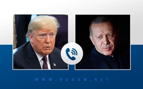 US President Donald Trump (L) and Turkish President Recep Tayyip Erdogan (R) spoke by phone on Friday. Photos: AFP