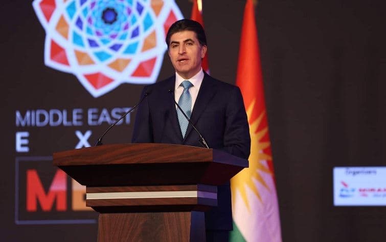 Iraqi Prime Minister Adil Abdul-Mahdi speaks to reporters during his weekly press conference on Tuesday. Photo: PM office