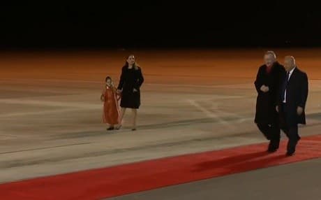 Vatican Secretary of State Cardinal Pietro Parolin (2nd R) arrived in Erbil Wednesday evening. Photo: Rudaw 