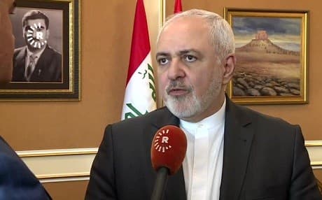 Iranian Foreign Minister Mohammad Javad Zarif speaks to Rudaw in Erbil on January 15, 2019. Photo: Rudaw