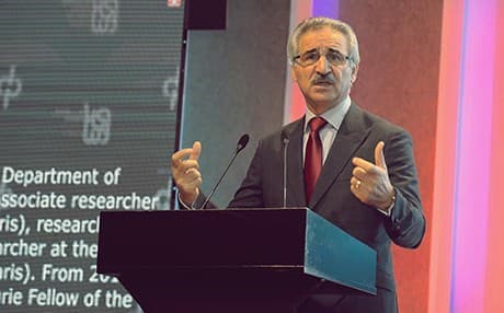 PUK politician Mala Bakhtiar speaks at a conference on ‘Religion for the 'Individual and Democracy for Everyone’ in Sulaimani, Kurdistan Region, on January 17, 2019. Photo: Rudaw TV.