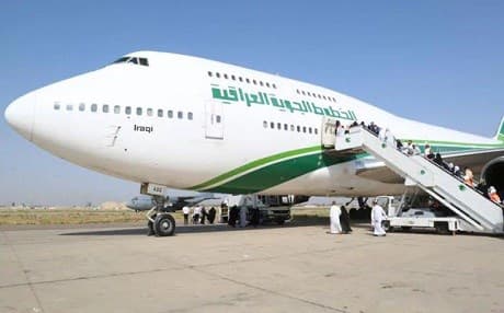 An Iraqi Airways plane shared by the state-run airline on Facebook.