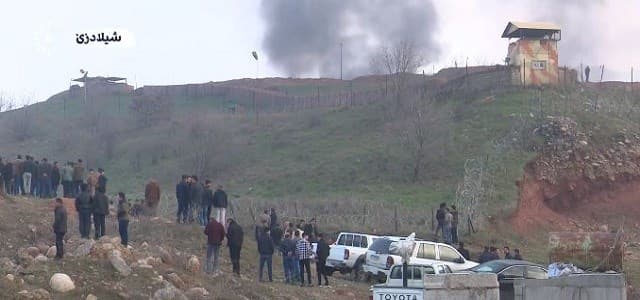 Protesters in Shiladze, Duhok have stormed a Turkish base. Photo: Rudaw