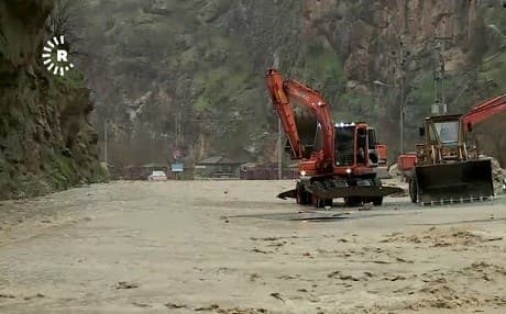 Heavy rains have also flooded roads in the Soran district. Photo: Rudaw
