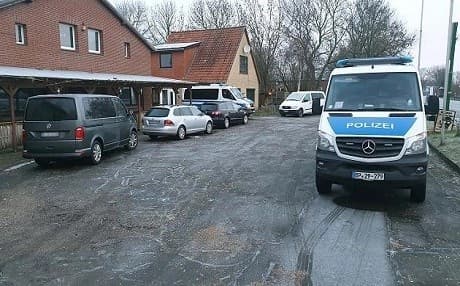 The scene in Dithmarschen, Germany, where police arrested three Iraqis suspected of planning to carry out acts of terrorism. Photo: DPA via AP 