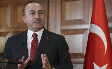 Turkish Foreign Minister Mevlut Cavusoglu gestures during a press conference in Ankara on January 14, 2019. Photo: AFP