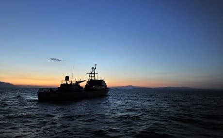 The Greek coast guard patrols waters off the coast of Agathonisi Island. File photo: Aris Messinis/AFP