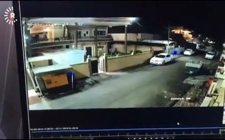 Attackers throw a grenade at the house of Brig. Gen. Farhad Mahmood, the chief of the Azadi Neighborhood Police Station in Kirkuk on February 11, 2019 in this video submitted to Rudaw.