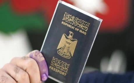 The passport for the Federal Republic of Iraq. File photo: AP