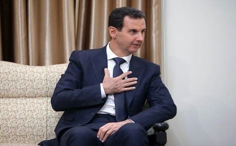 A handout picture on February 25, 2019 shows Syrian President Bashar al-Assad during a meeting with Iran's Supreme Leader Ayatollah Ali Khamenei in Tehran. Photo: AFP/Iranian Supreme Leader Office