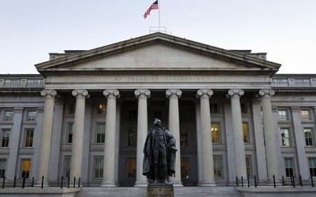 The US Treasury in Washington, DC. File photo: AFP