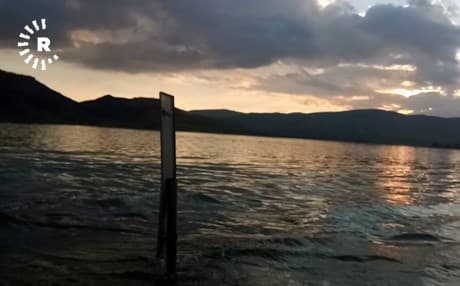 Waters spill over a makeshift road in the Smaquli Reservoir on March 7, 2019. File photo: Rudaw English
