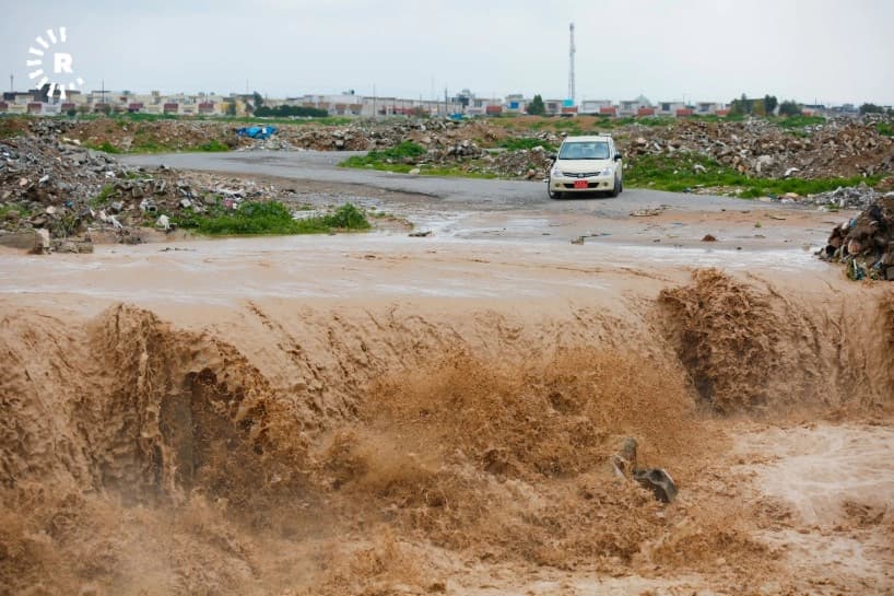 Floods washed out roads in Erbil province. Photo: Mohammed Shwani/Rudaw