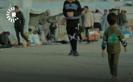 An Iraqi child walks through al-Hol camp in Hasakah province, Syria in January 2019. Photo: Rudaw