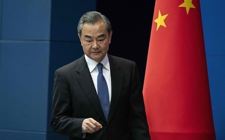 China's Foreign Minister Wang Yi arrives for a press conference at the Ministry of Foreign Affairs in Beijing on April 19, 2019. Photo: Nicolas Asfouri/AFP