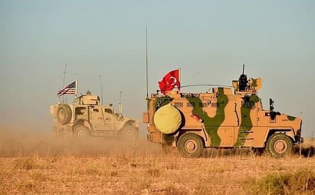 US and Turkish troops train ahead of joint patrols in Manbij. File photo: Jeyhun Aliyev / AA