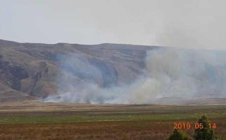 Villagers say Islamic State militants set fire to their fields after they refused to pay taxes to the group. Photo: submitted to Rudaw
