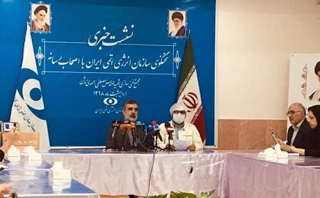 Bahrouz Kamalvendi, spokesman for Iran's atomic agency, says Iran will increase uranium enrichment, May 20, 2019. Photo: Tasnim 