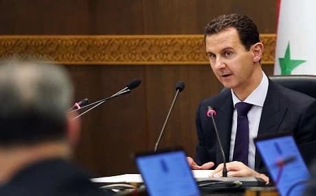 President Bashar al-Assad heads a cabinet meeting in the Syrian capital Damascus on May 14, 2019. File photo: AFP PHOTO / HO / SANA