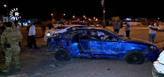 Security forces in Kirkuk inspect the aftermath after a string of explosions rocked the disputed city on the night of May 30, 2019. Photo: Rudaw video