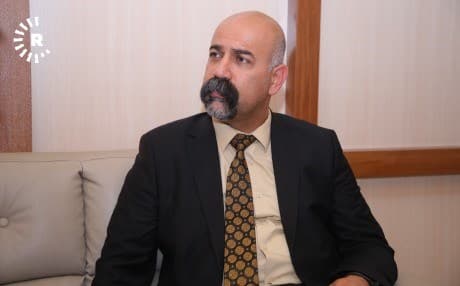 Farhad Kakai, a religious and community leader, speaks during an interview in Erbil, Kurdistan Region, about the recent plight of the Kakai people on May 27, 2019. Photo: Mohammed Shwani | Rudaw