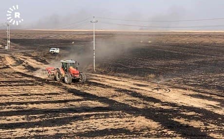 The charred remnants of a field of crops near Qoche village in northwestern Kirkuk, a disputed area of the Kurdistan Region and Iraq, taken on June 5, 2019.  Photo: Kawa Kakakhan | Rudaw