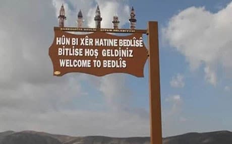 Sign at the entrance of Bitlis city in Turkey. Photo: Rudaw