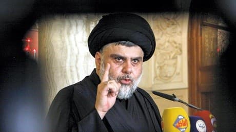 Iraqi Shiite cleric Muqtada al-Sadr delivering a speech. Photo: AFP file