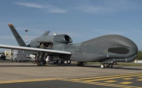 A US RQ-4 Global Hawk, the same model of craft reportedly shot down by Iran on Thursday morning. File photo: Staff Sgt. Ramon A. Adelan / U.S. Air Force / AP 