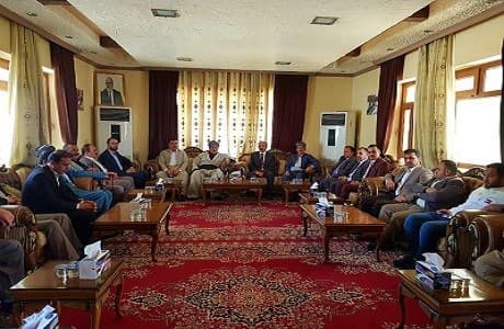 A Yezidi Supreme Spiritual Council meeting on April 17, 2019. Photo: social media