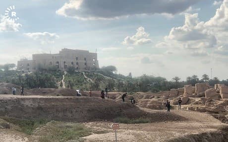 Efforts on March 3, 2019, are underway in Babylon, Iraq, to record, preserve, and restore some remnants the area just south of the Iraqi capital of Baghdad. Photo: Halkawt Aziz | Rudaw
