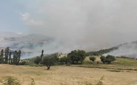 An image shared by the Democratic Party of Iranian Kurdistan (PDK-I) shows damage it says was caused by Iran's IRGC in the Kurdistan Region of Iraq on July 11, 2019. File photo: PDK-I
