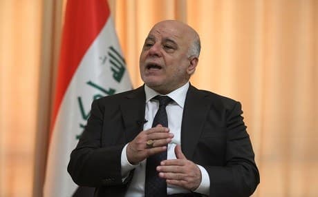 Iraq's former Prime Minister Haider al-Abadi speaks during an interview with AFP in Baghdad on July 3, 2019. Photo: Ahmad al-Rubaye | AFP