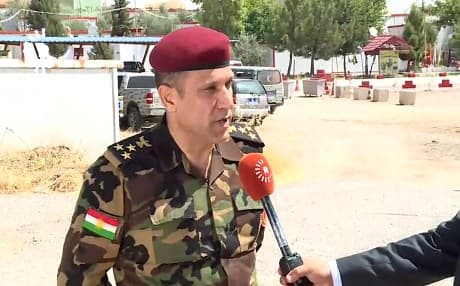Commander Didawan Khursheed speaks to Rudaw after the blaze on July 18, 2019. Photo: Rudaw TV