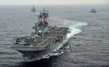 USS Boxer transits the East Sea during Exercise Ssang Yong, March 7, 2016. File photo: Greg Z. Rodarte / US Navy handout / AFP 