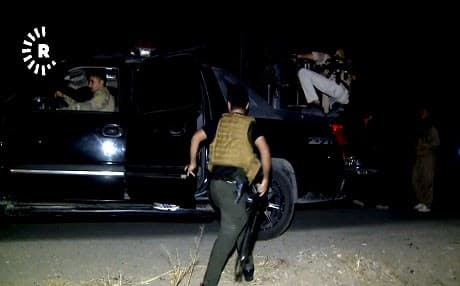 Kurdish security forces after the ISIS attack Wednesday night in Kolajo. Photo: Rudaw