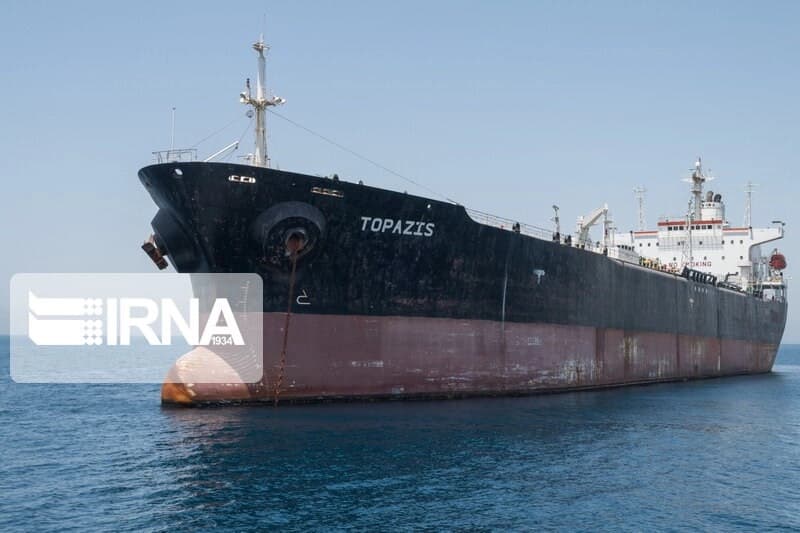 The tanker seized by the Islamic Revolutionary Guard Corps (IRGC) on July 31, allegedly carrying 700,000 liters of smuggled fuel. Photo: IRNA 