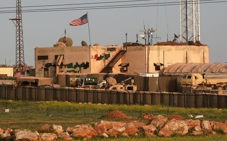 A US military base between the city of Aleppo and the northern town of Manbij in 2018. Photo: AFP/ Delil Souleiman