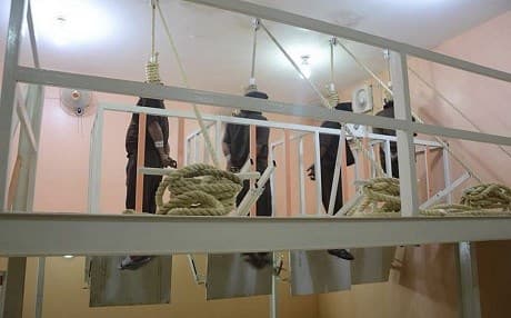 Four men who were hanged in Iraq. Photo: AP