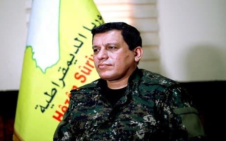 General Mazloum Kobani Abdi led the campaign against Islamic State (ISIS) in Syria, forging a partnership between scrappy local militias and élite U.S. forces. Then Trump withdrew the American. Photo: Delil Souleiman/AFP
