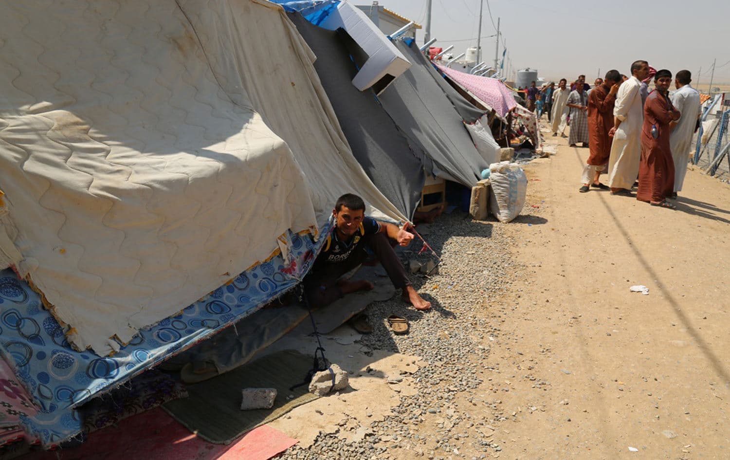 A man in the Debaga displaced persons camp in the Erbil province. Photo: Barzai Charity Foundation