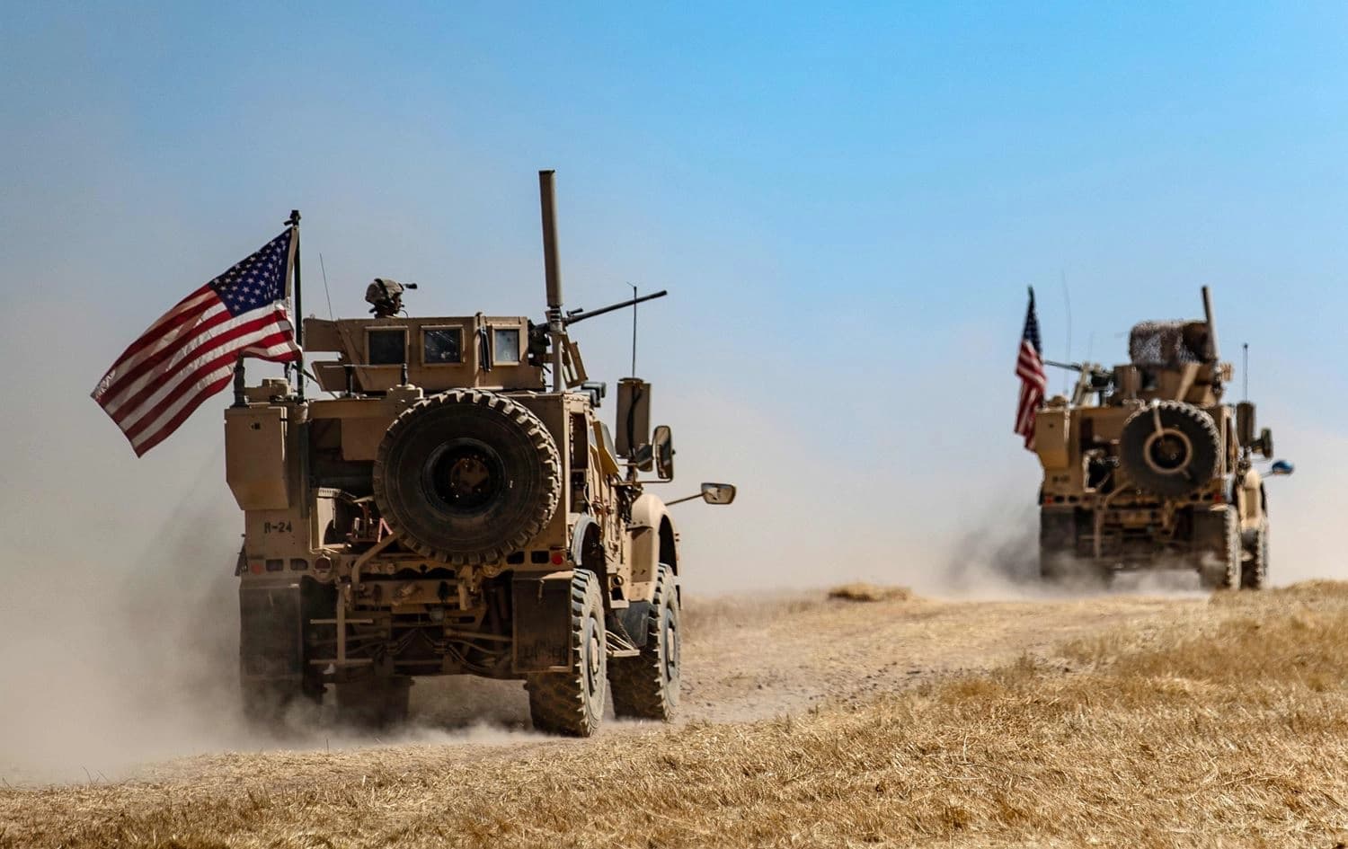 US troops participating in a patrol outside of Tel Abyad, Syria on September 8, 2019. Photo: AFP