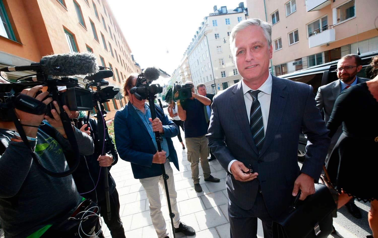 Robert O'Brien,former US Special Envoy Ambassador, arrives at the district court to follow the trial against US rapper ASAP Rocky (not in picture) in Stockholm, August 1, 2019. File photo: Fredrik Persson / Sweden OUT / AFP / TT News Agency 