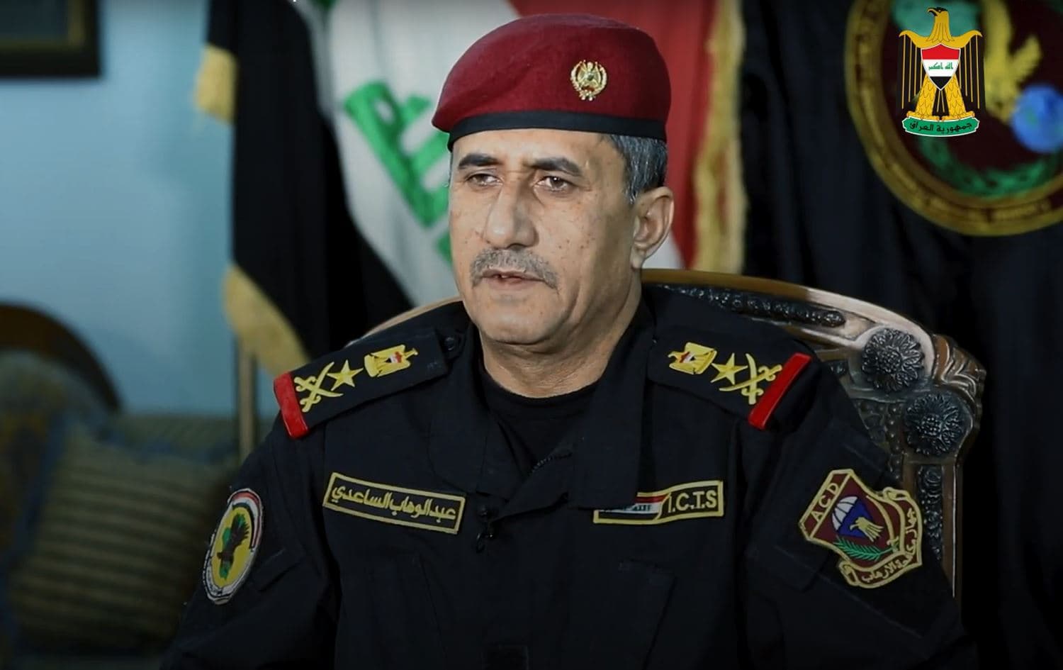 Lt. Gen. Abdul Wahab al-Saadi speaks in an Iraqi Government video published on December 13, 2018. Photo: Iraqi Government